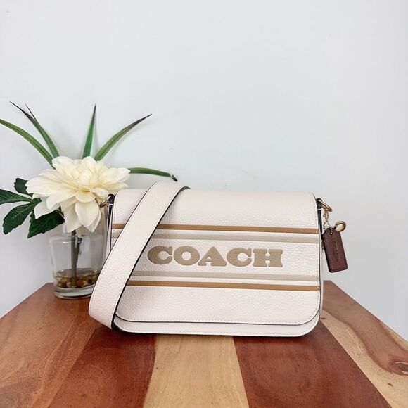 Bundle NWT Coach Logan Messenger and Corner zip Wristlet‎ With Coach Stripe - Picture 2 of 14